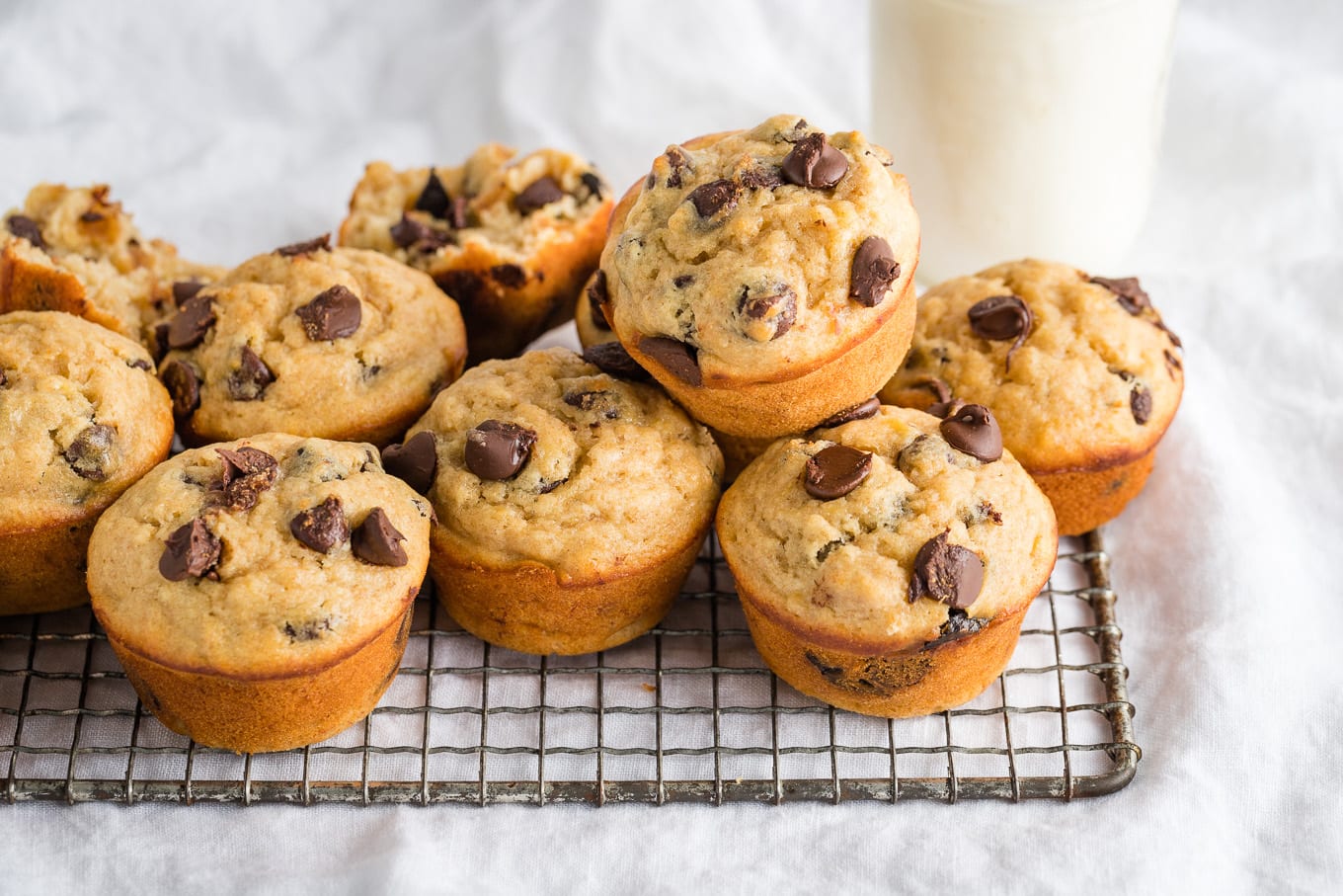 Banana Chocolate Chip Muffins [One Bowl!] - Nourish and Fete