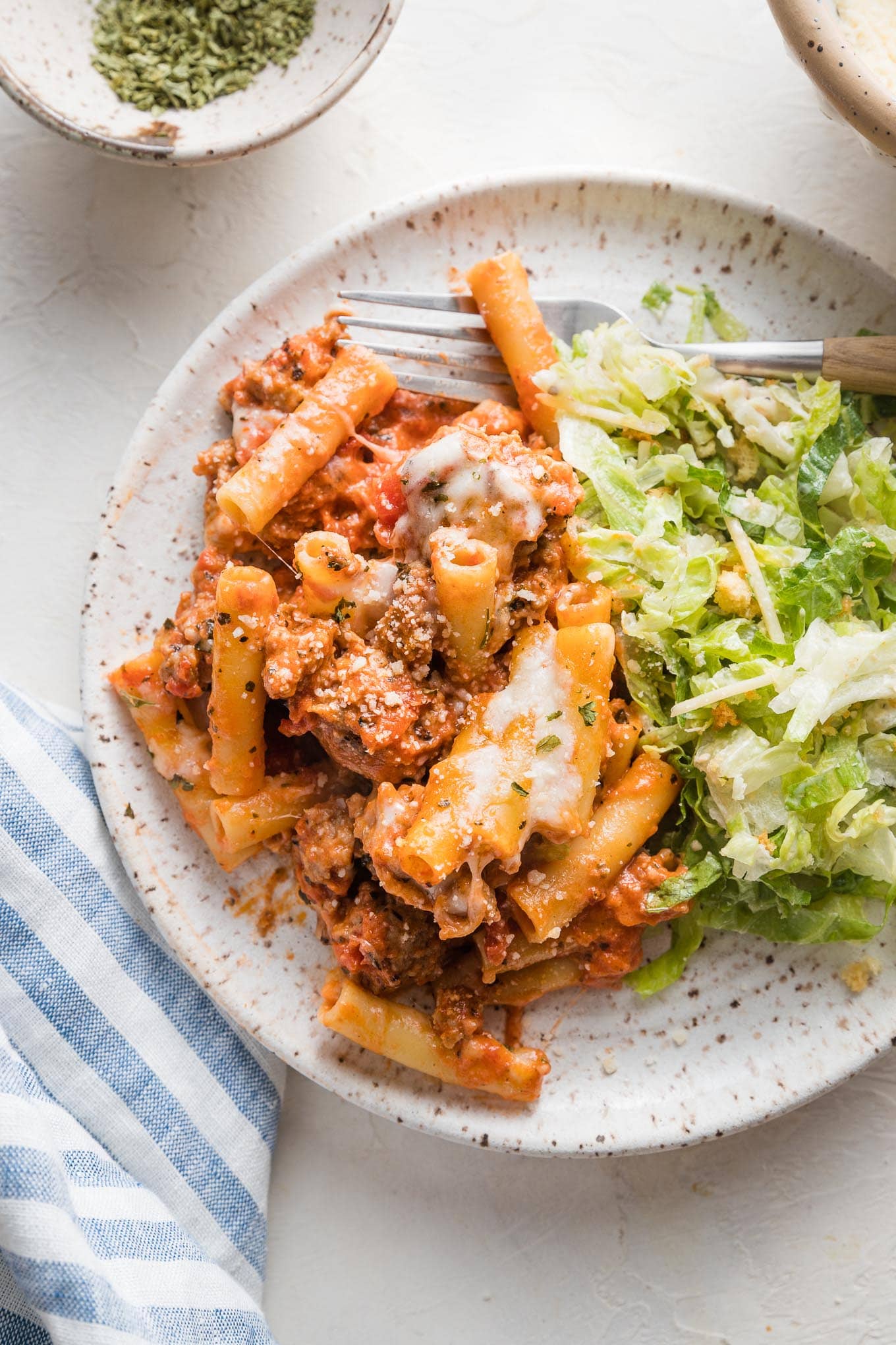 Skillet Baked Ziti - Nourish and Fete