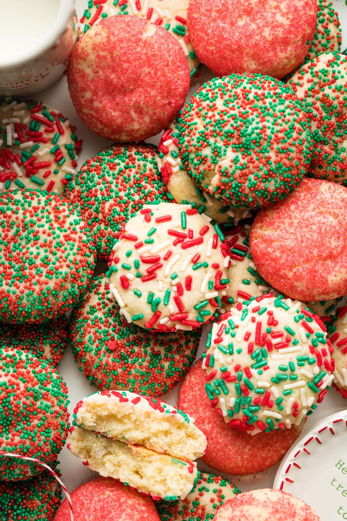 Christmas Sprinkle Sugar Cookies (so Pretty!) - Nourish And Fete