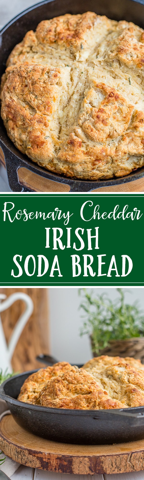 Rosemary Cheddar Irish Soda Bread - Nourish and Fete