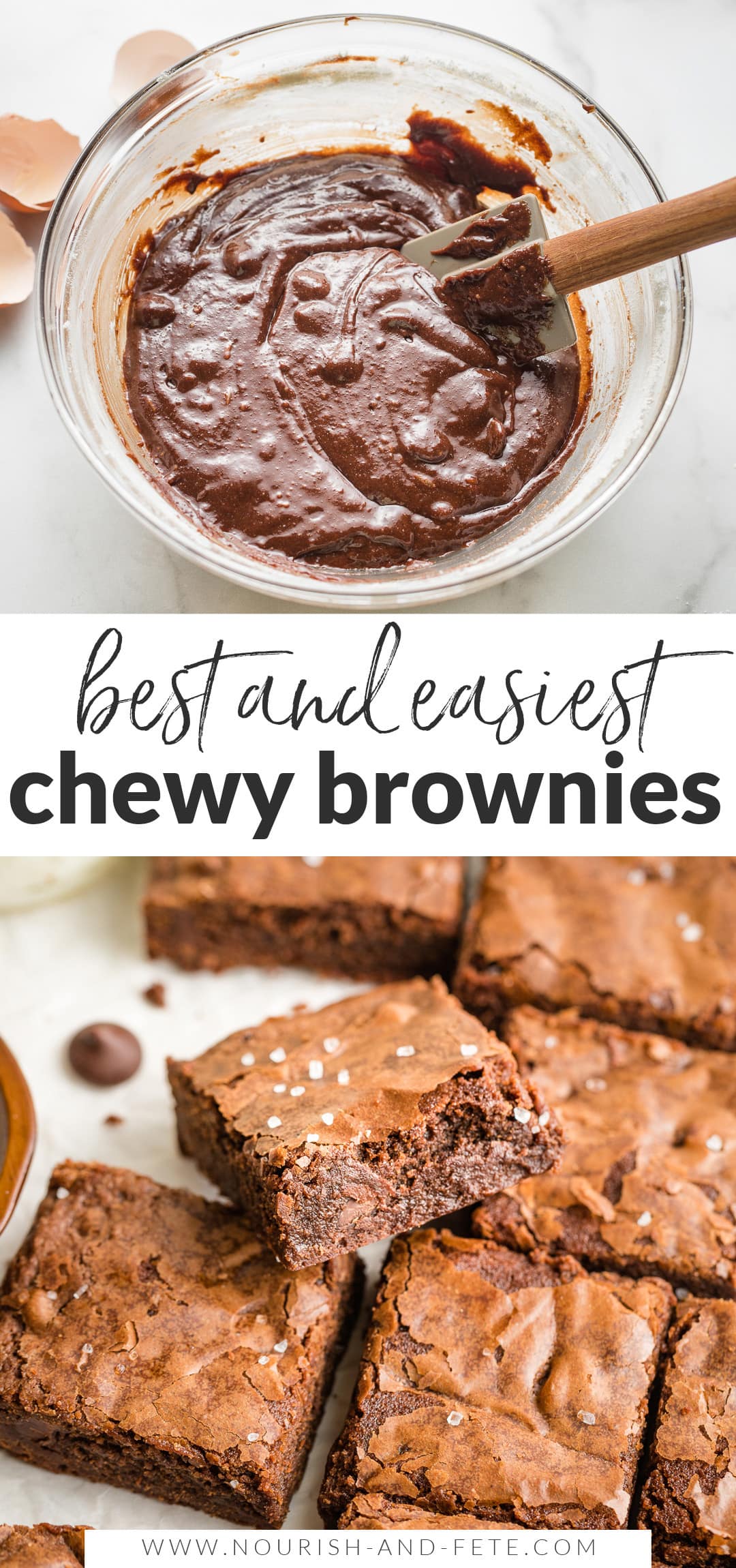 One-Bowl Chewy Brownies - Nourish And Fete