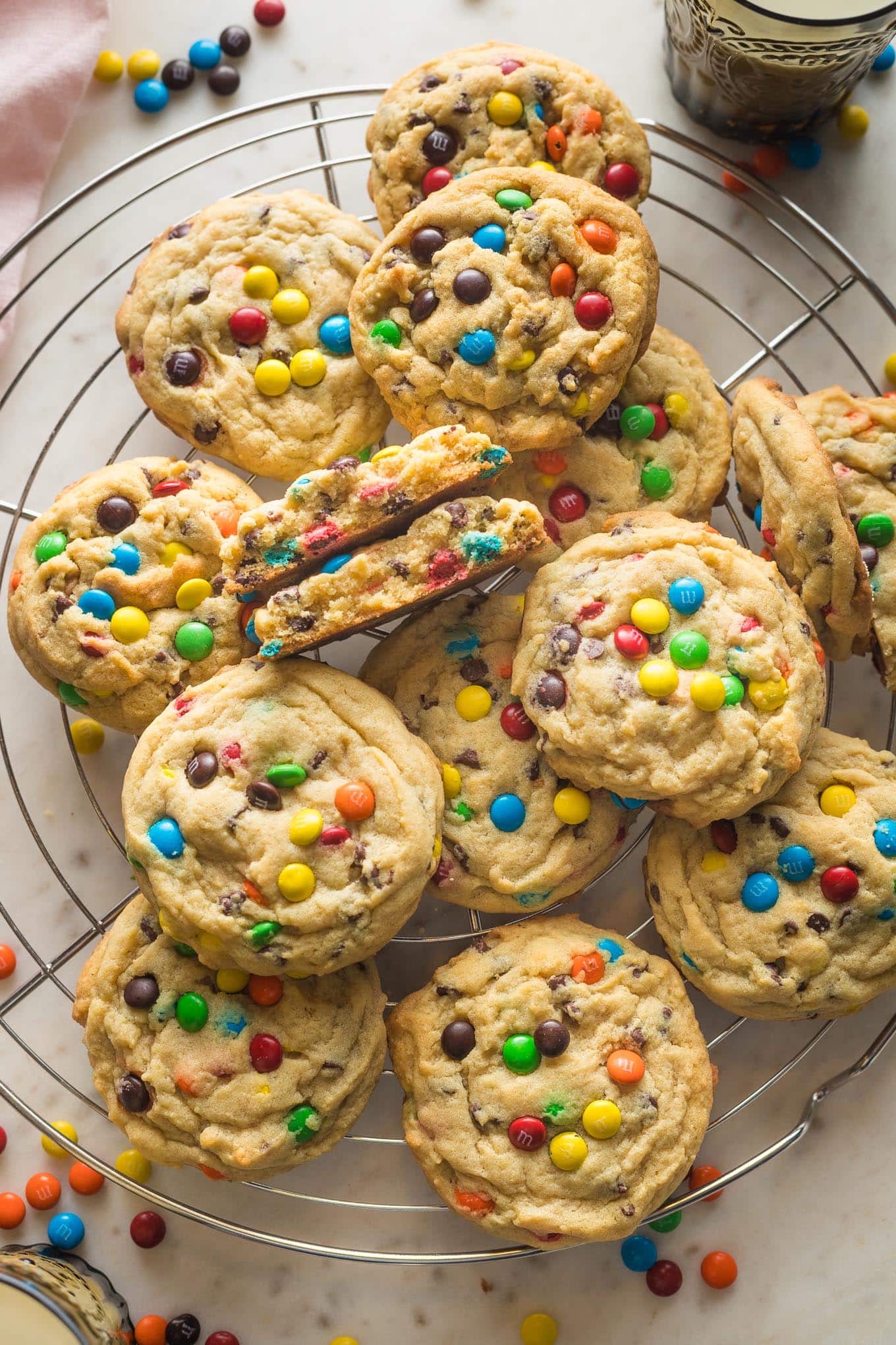 Giant M&M Cookies Recipe {So Chewy!}