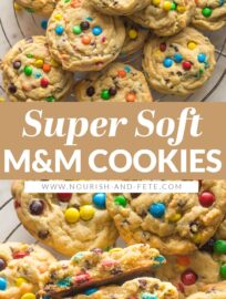 Chocolate Chip Mini M&M Cookies - Nourish and Fete