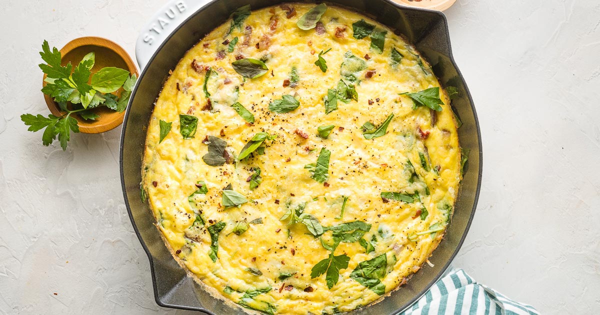 Sausage & Parmesan Quick Frittata Recipe, Main Dish