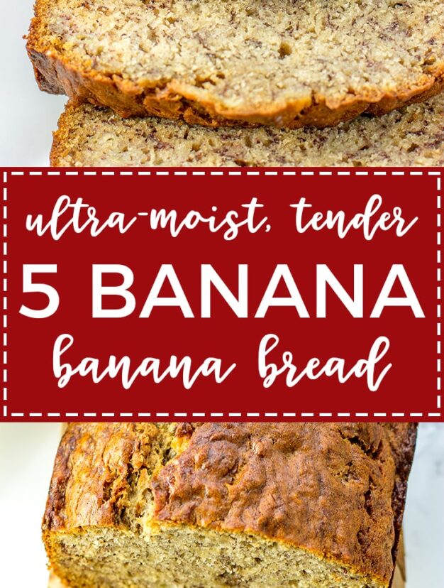 Five Banana Banana Bread - Nourish And Fete