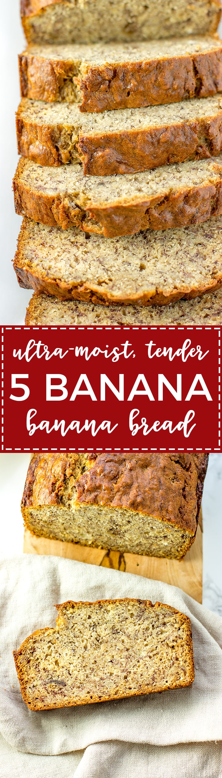 Five Banana Banana Bread - Nourish And Fete