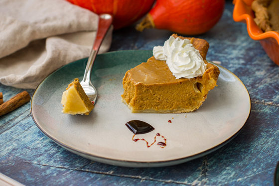 Bourbon Molasses Pumpkin Pie - Nourish and Fete