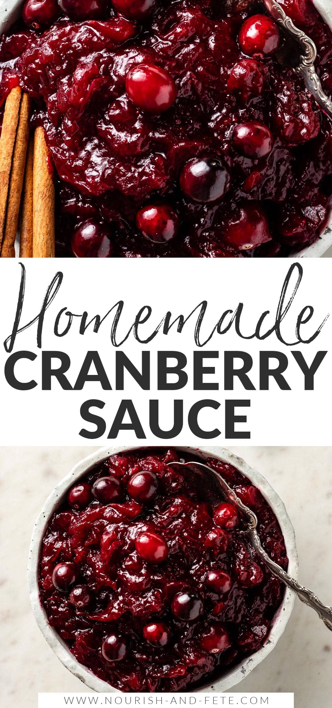 Simple Homemade Cranberry Sauce - Nourish and Fete