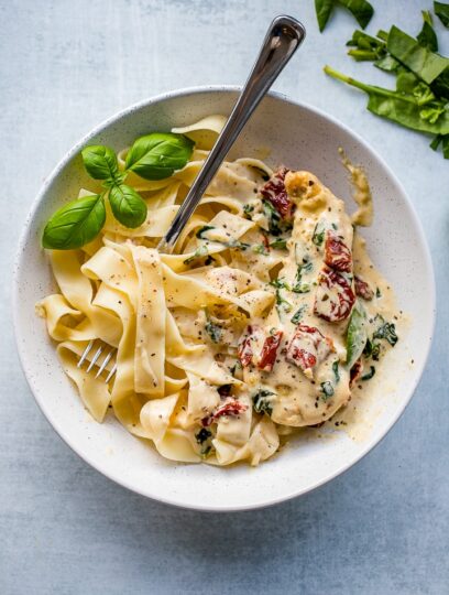 Creamy Tuscan Chicken With Spinach and Sun-Dried Tomatoes | Nourish and ...