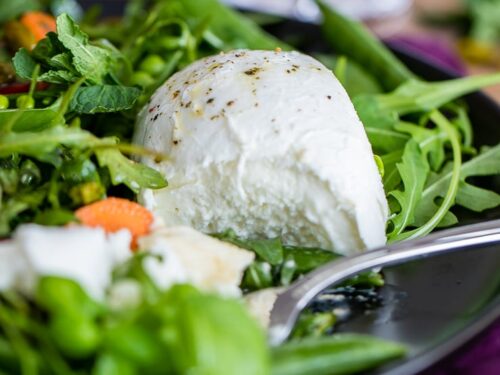Spring Salad with Arugula, Creamy Burrata and Sugar Snap Peas by  lorindabreeze, Quick & Easy Recipe