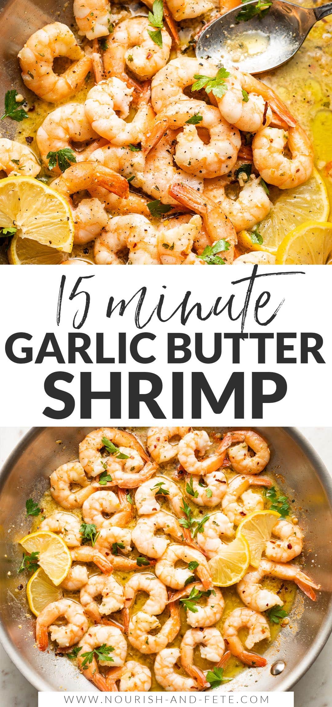 15 Minute Garlic Butter Shrimp Nourish And Fete