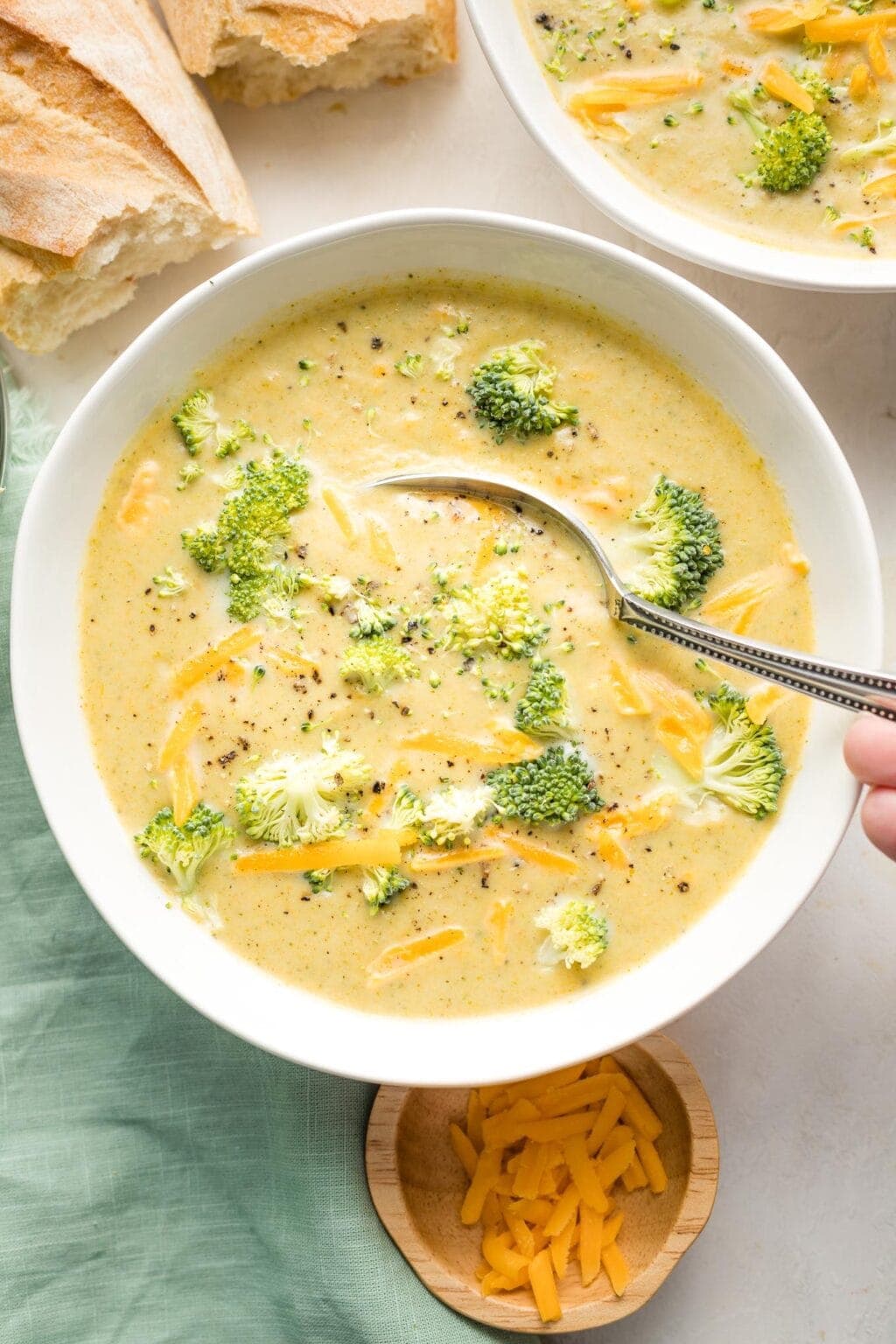 Instant Pot Broccoli Cheddar Soup - Nourish And Fete