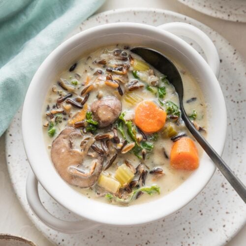 Instant Pot Wild Rice Soup - Nourish and Fete