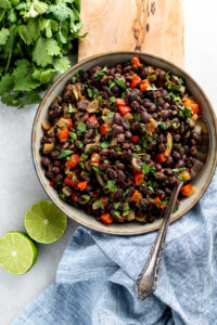 Kicked-Up Skillet Black Beans - Nourish and Fete