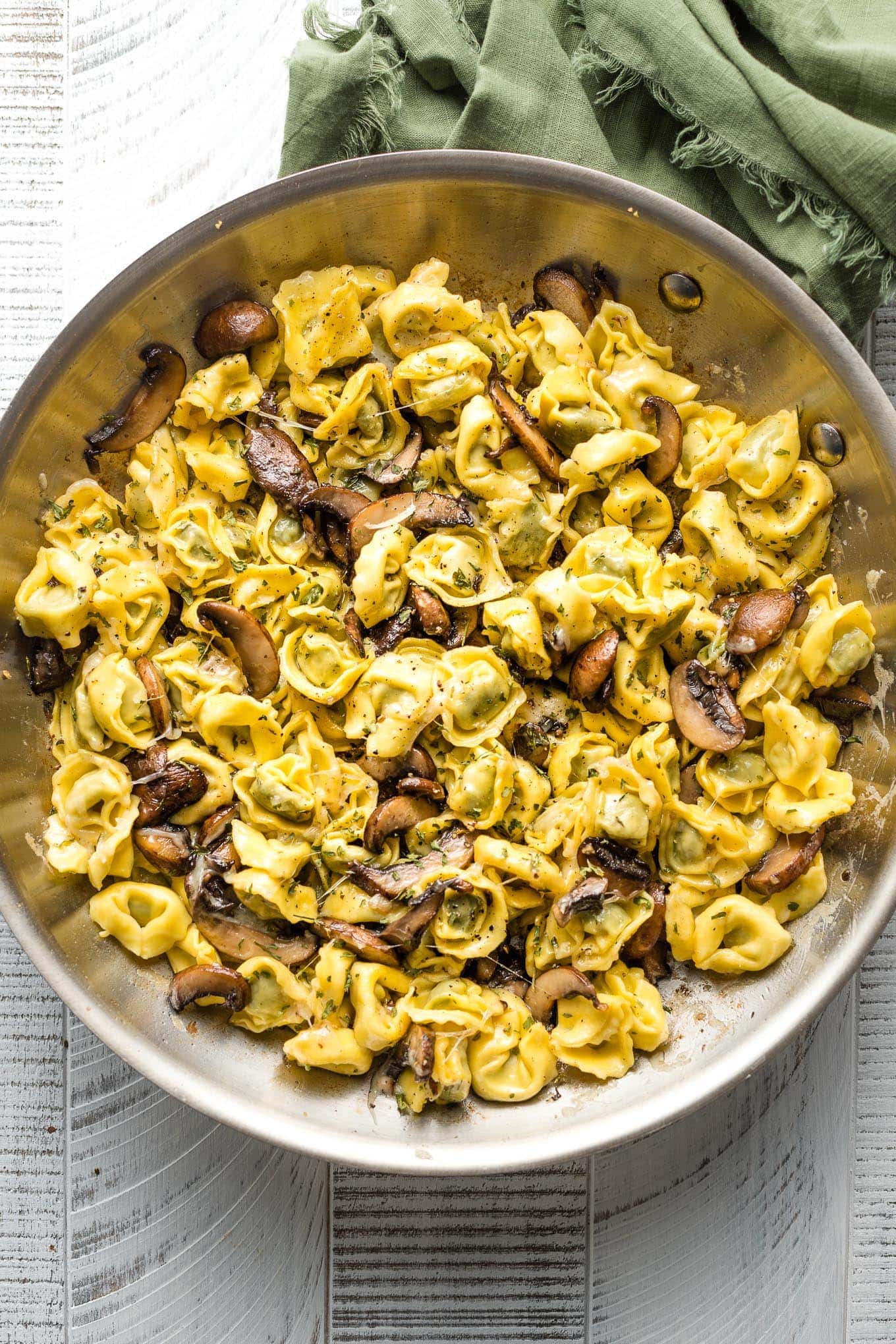 Baked Tortellini Alfredo With Mushrooms Recipe