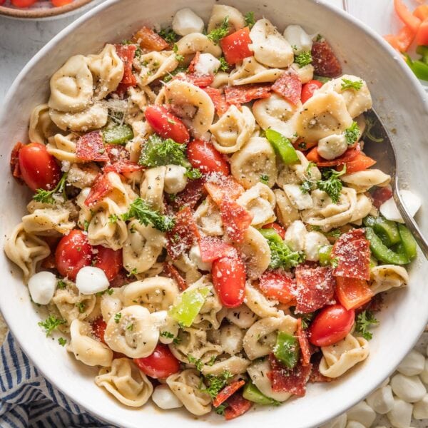 Italian Tortellini Pasta Salad - Nourish and Fete