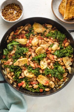 Tuscan White Bean Skillet - Nourish and Fete