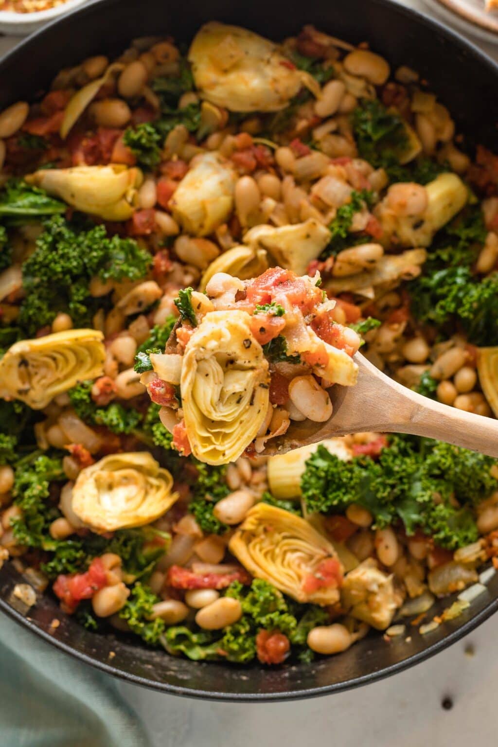 Tuscan White Bean Skillet - Nourish And Fete