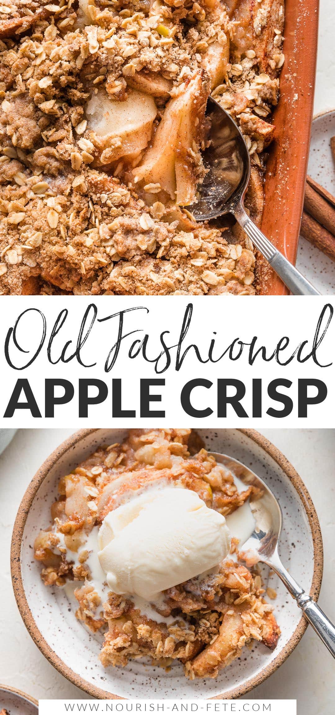 Old Fashioned Apple Crisp - Nourish and Fete