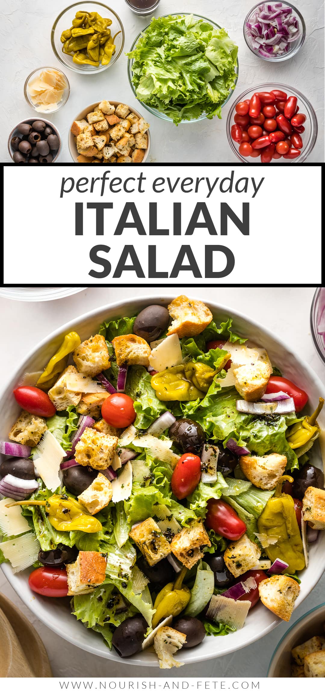 Everyday Italian Salad {With Variations and Options!} - Nourish and Fete