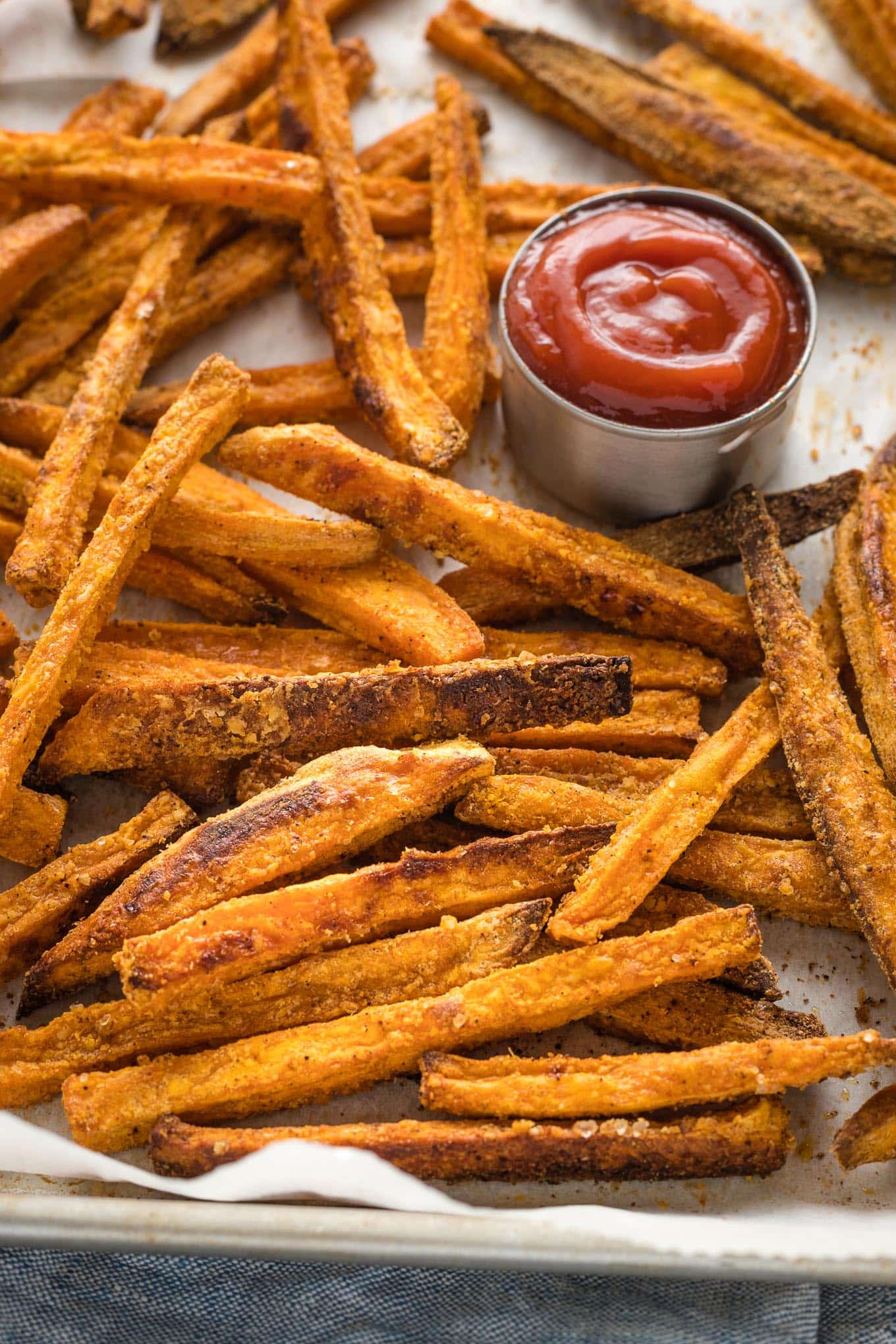 Crispy Baked Sweet Potato Fries - Nourish and Fete