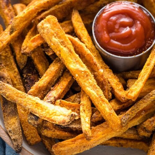 Crispy Baked Sweet Potato Fries - Nourish and Fete