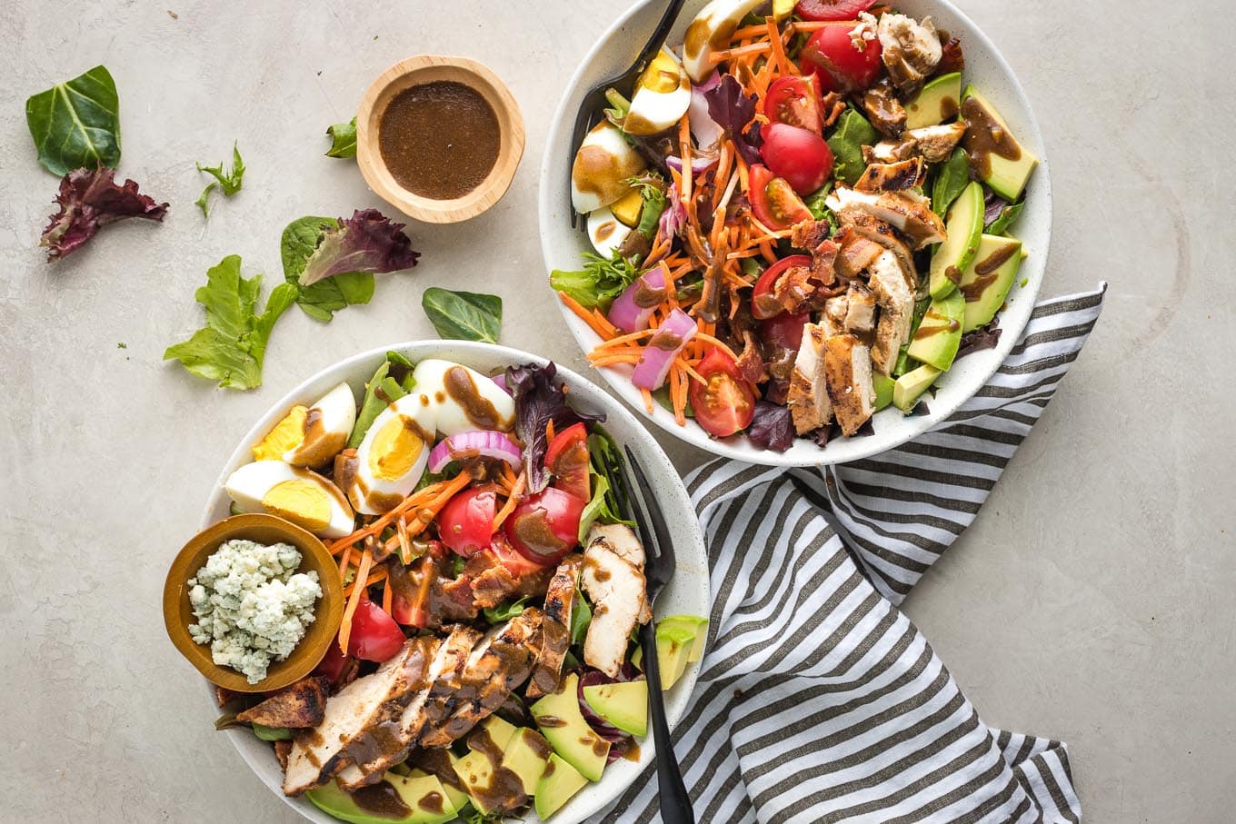 Balsamic Grilled Chicken Cobb Salad - Nourish And Fete