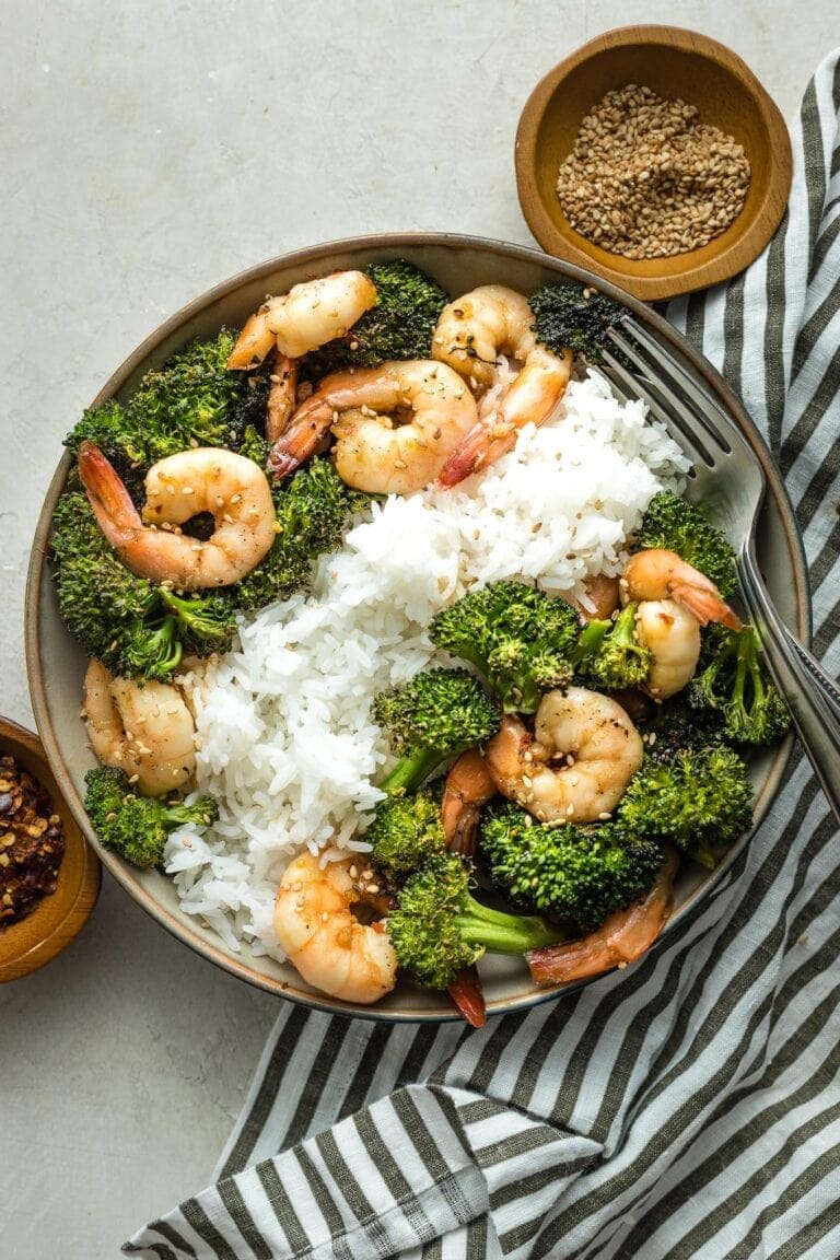 Sheet Pan Honey Garlic Shrimp And Broccoli - Nourish And Fete