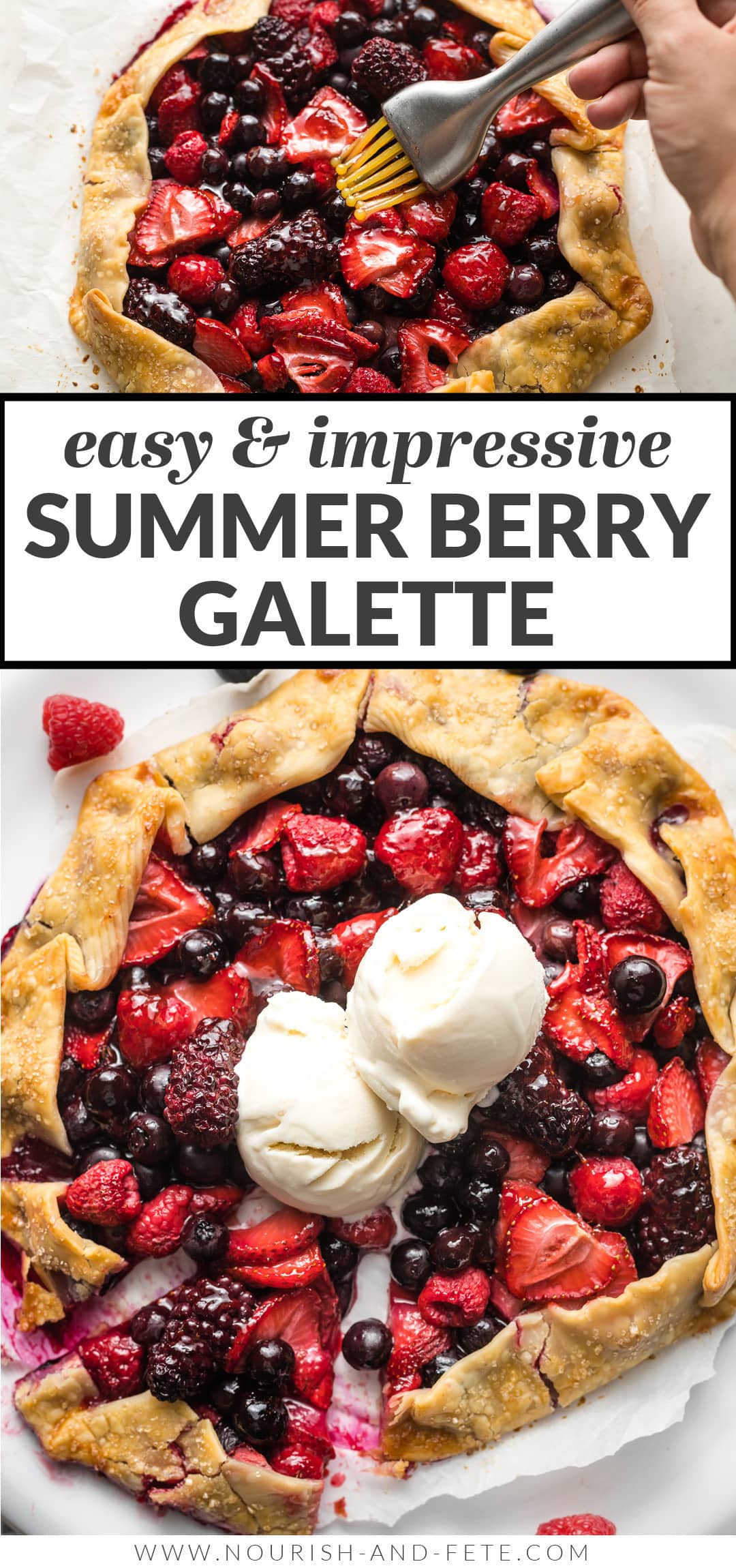 Summer Mixed Berry Galette - Nourish and Fete