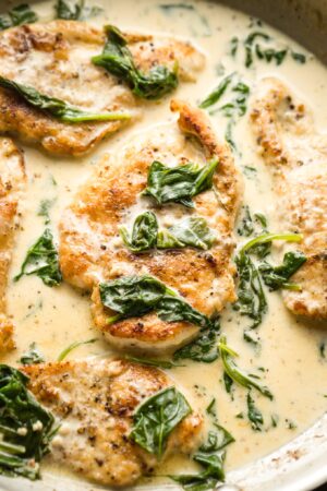 Creamy Chicken Florentine - Nourish And Fete