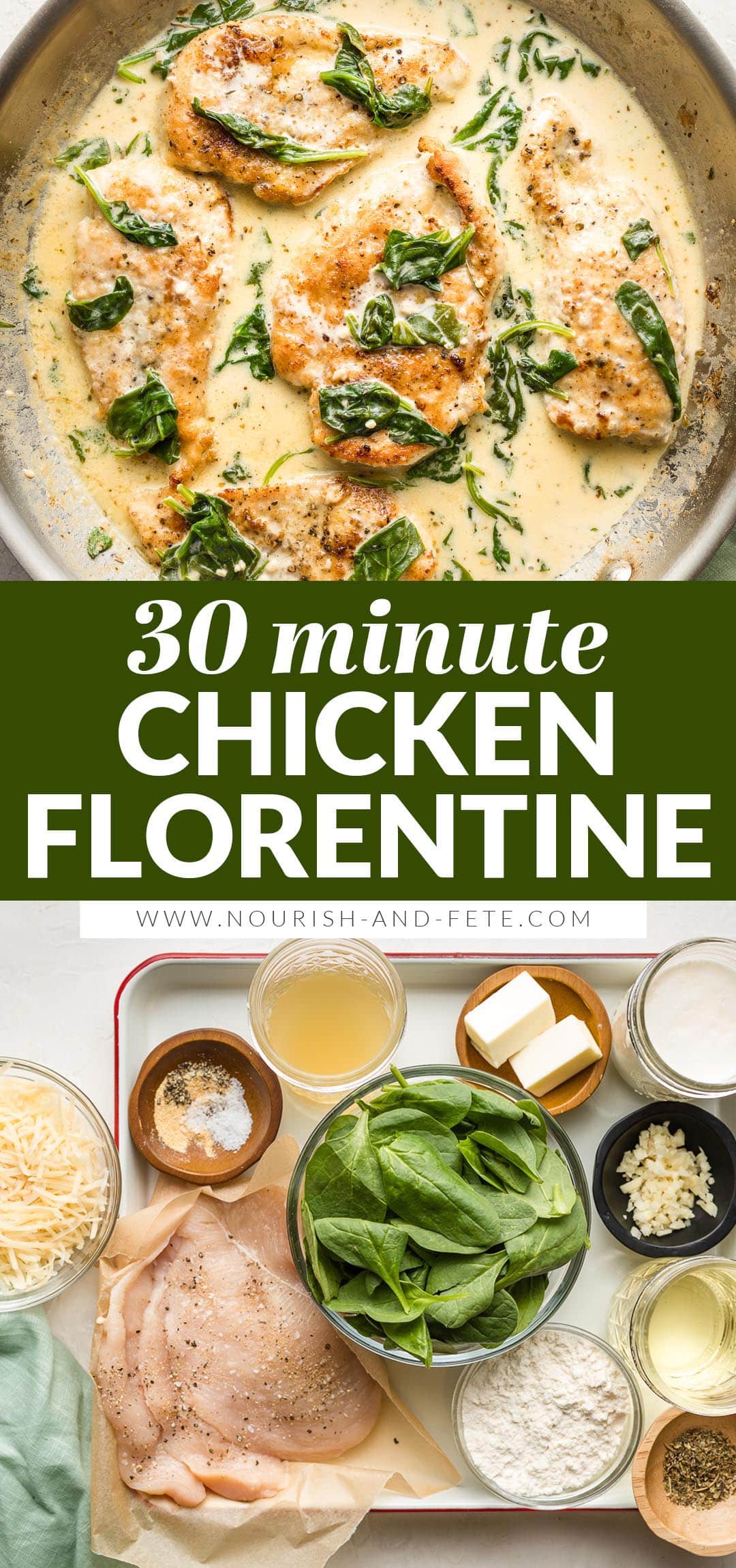 Creamy Chicken Florentine - Nourish And Fete