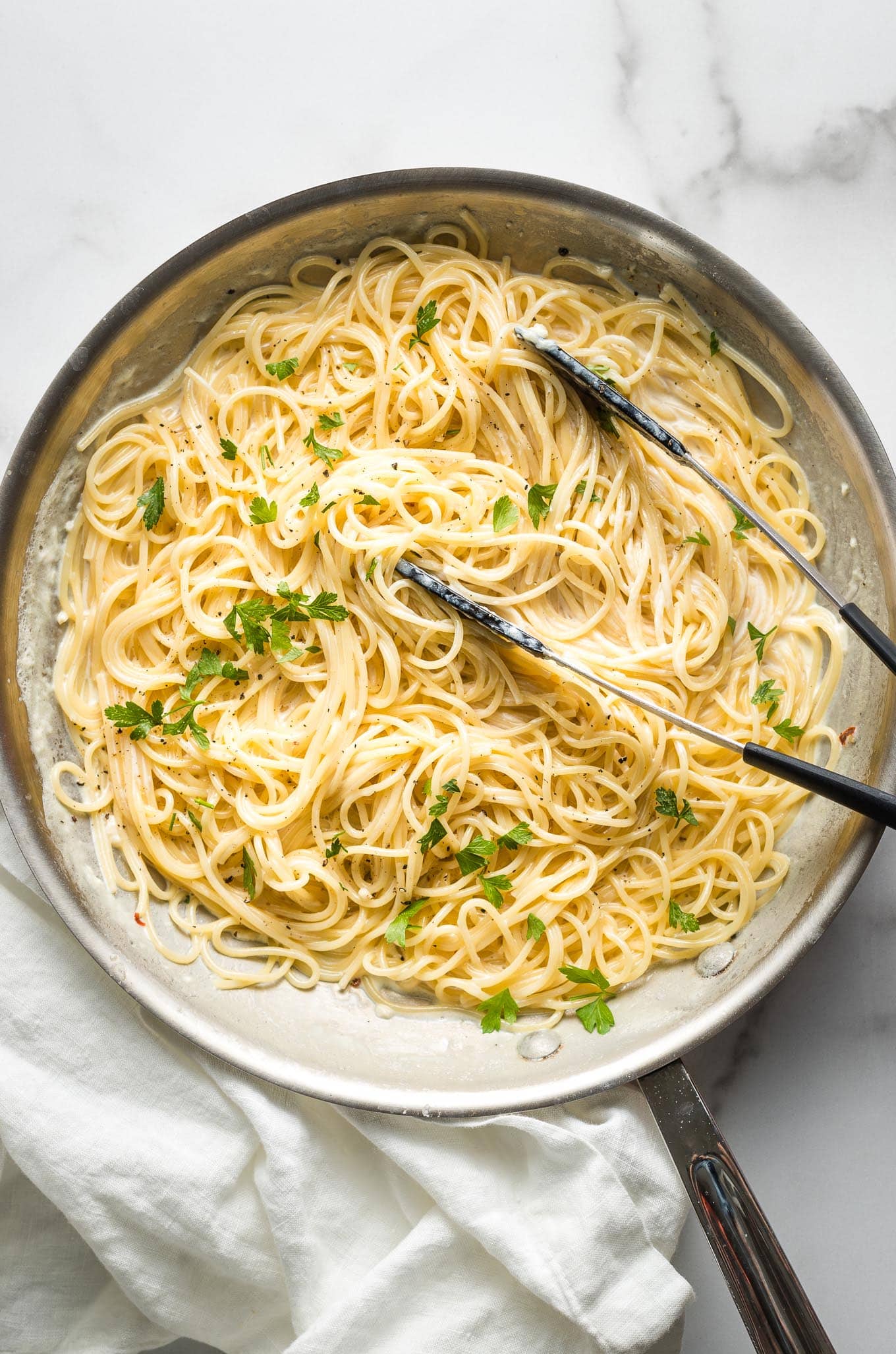 Garlic Butter Pasta (15 Minutes!) - Nourish And Fete