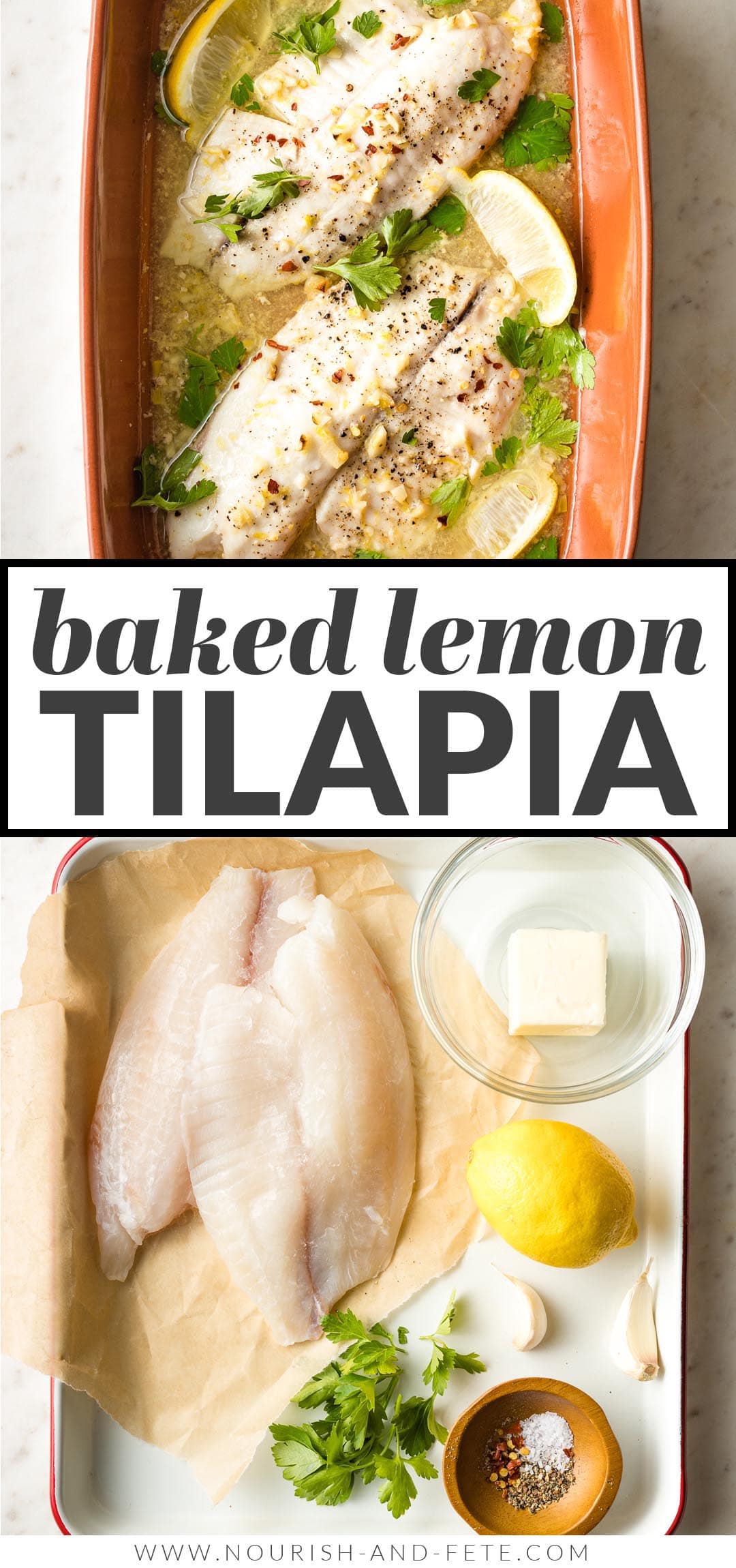 Baked Lemon Tilapia - Nourish and Fete