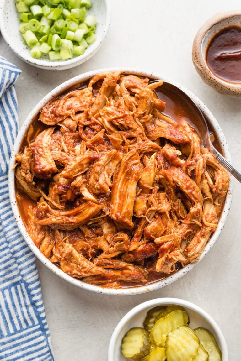 Crockpot BBQ Chicken - Nourish and Fete