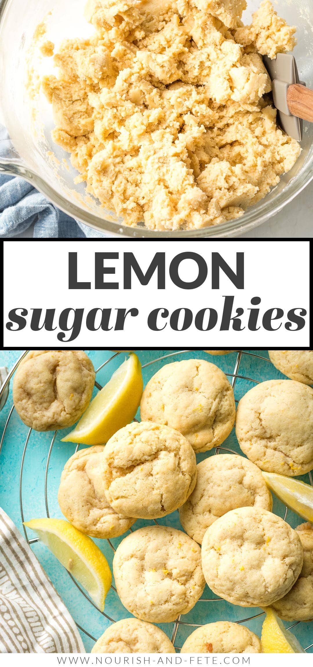 Soft Lemon Sugar Cookies - Nourish and Fete