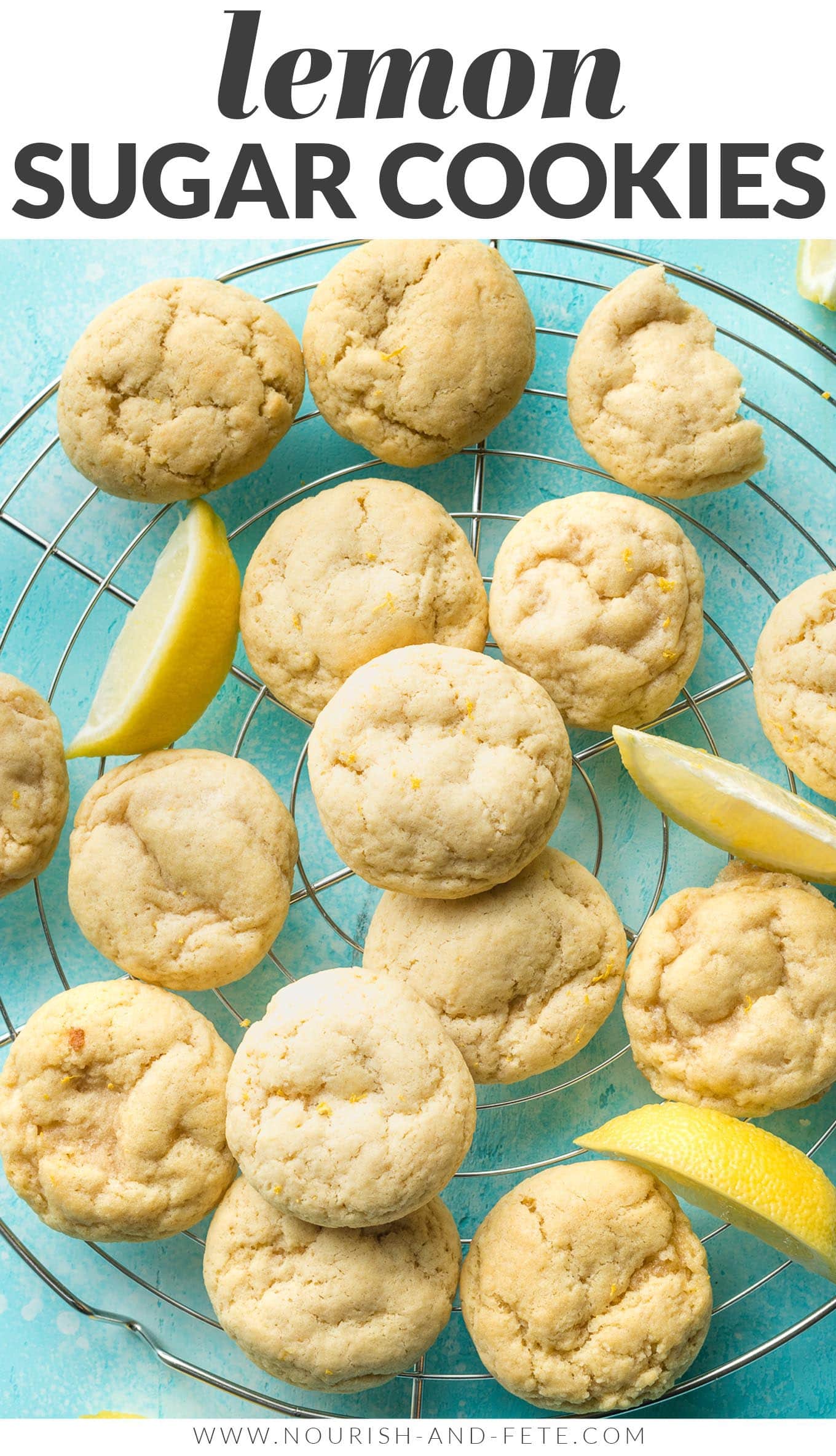 Soft Lemon Sugar Cookies - Nourish and Fete