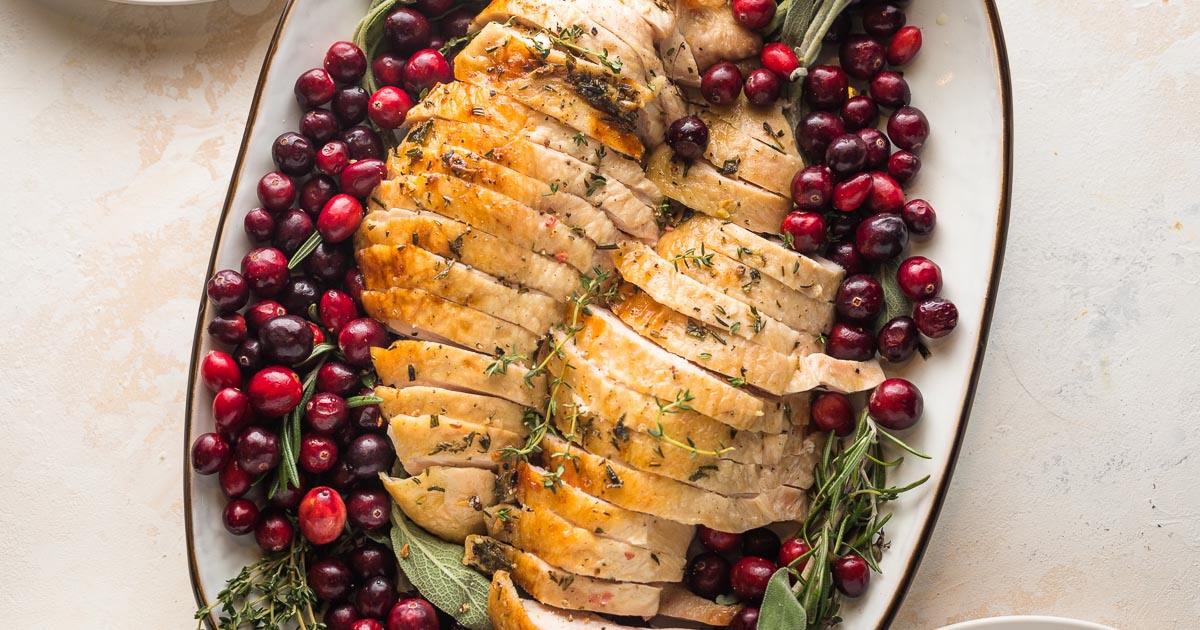 Herb Roasted Turkey Breast - Nourish And Fete