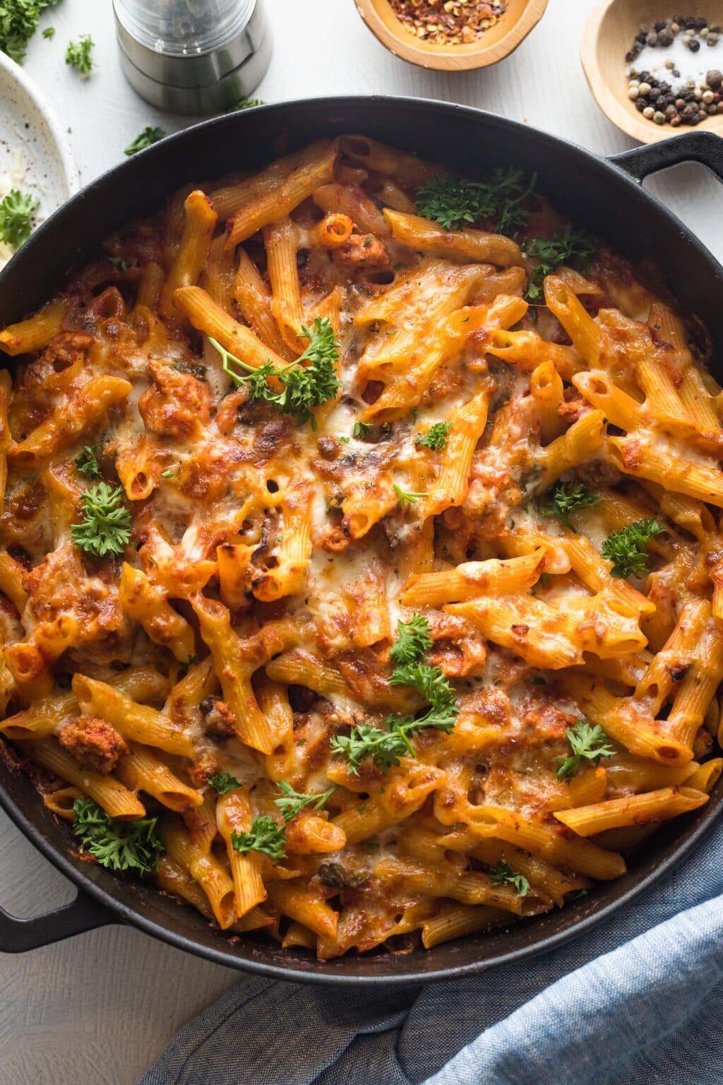 Ground Turkey Pasta Bake - Nourish And Fete