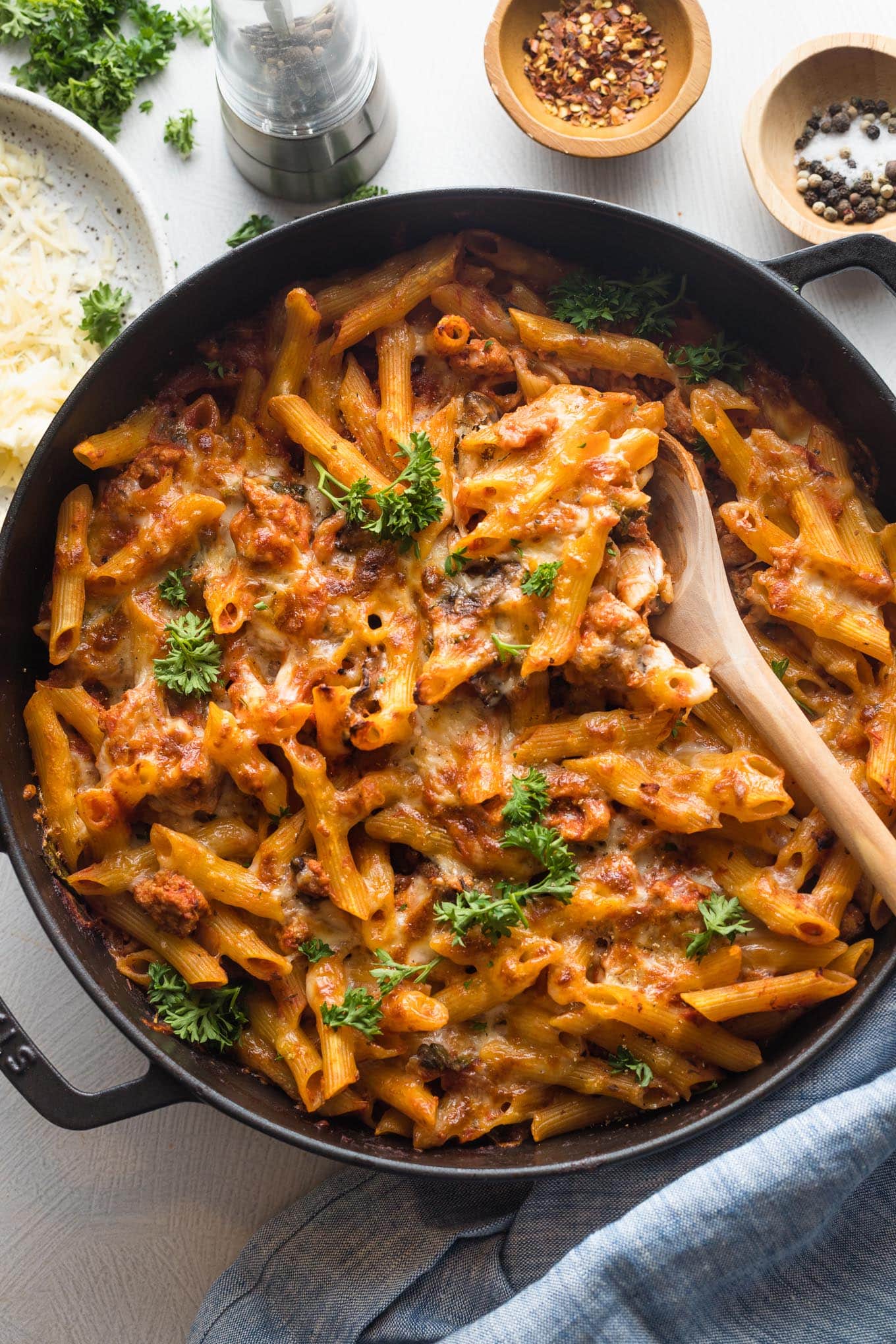 Ground Turkey Pasta Bake - Nourish And Fete