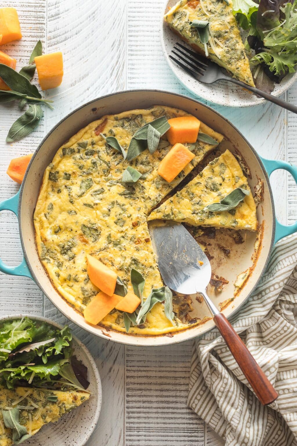 Butternut Squash Frittata With Sage - Nourish And Fete