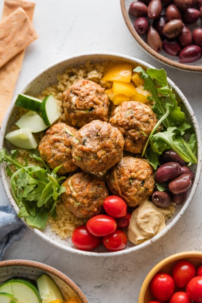 Baked Turkey Meatballs (Quick and Easy!) - Nourish and Fete