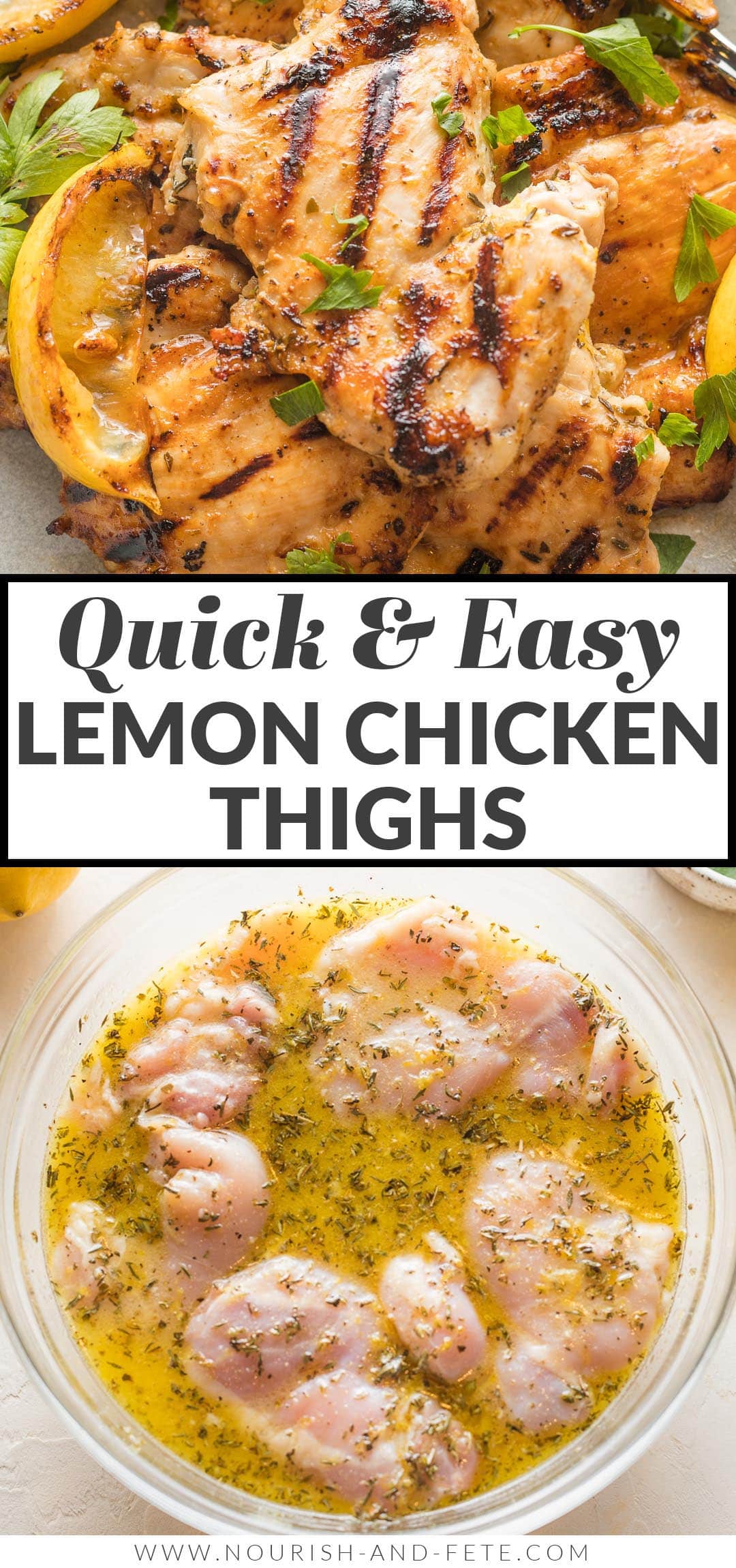 Lemon Chicken Thighs (The Juiciest!) - Nourish and Fete