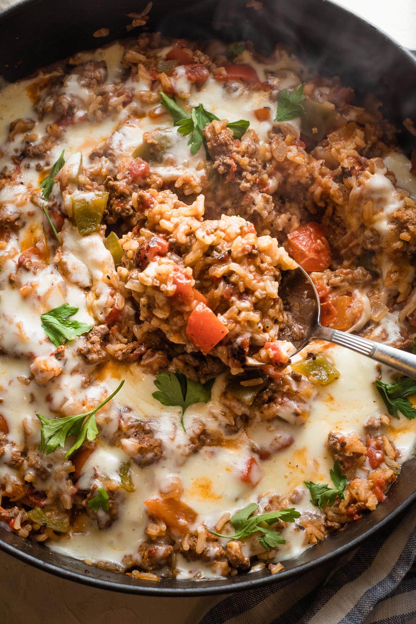 Unstuffed Peppers Skillet (Cozy 30 Minute Meal) - Nourish and Fete