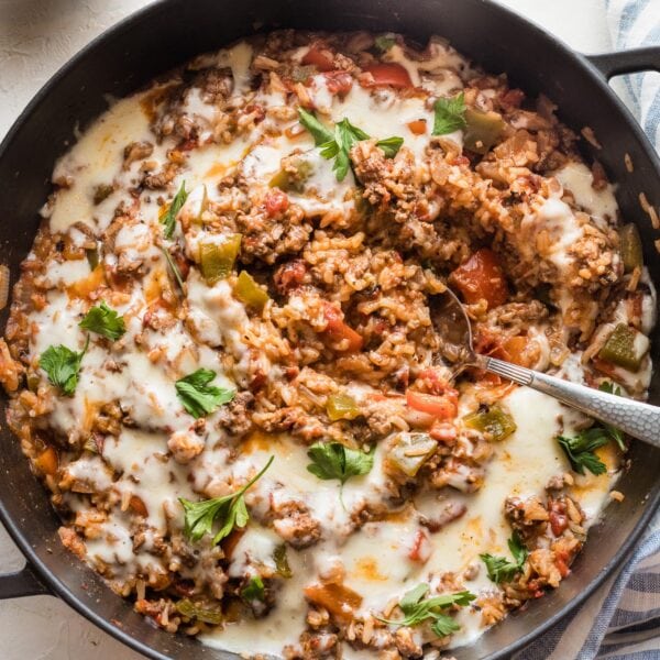 Unstuffed Peppers Skillet (Cozy 30 Minute Meal) - Nourish and Fete