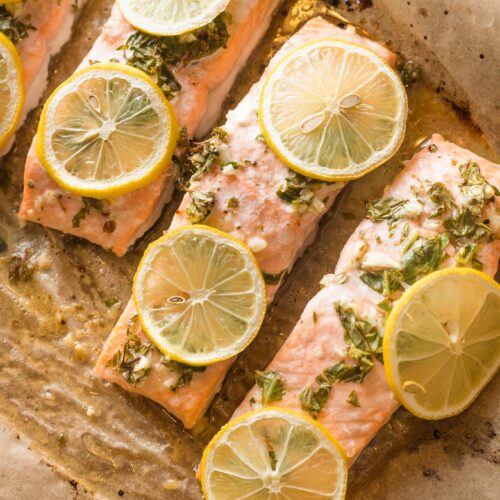 Baked Lemon Herb Salmon (20 Minute Meal!) - Nourish and Fete