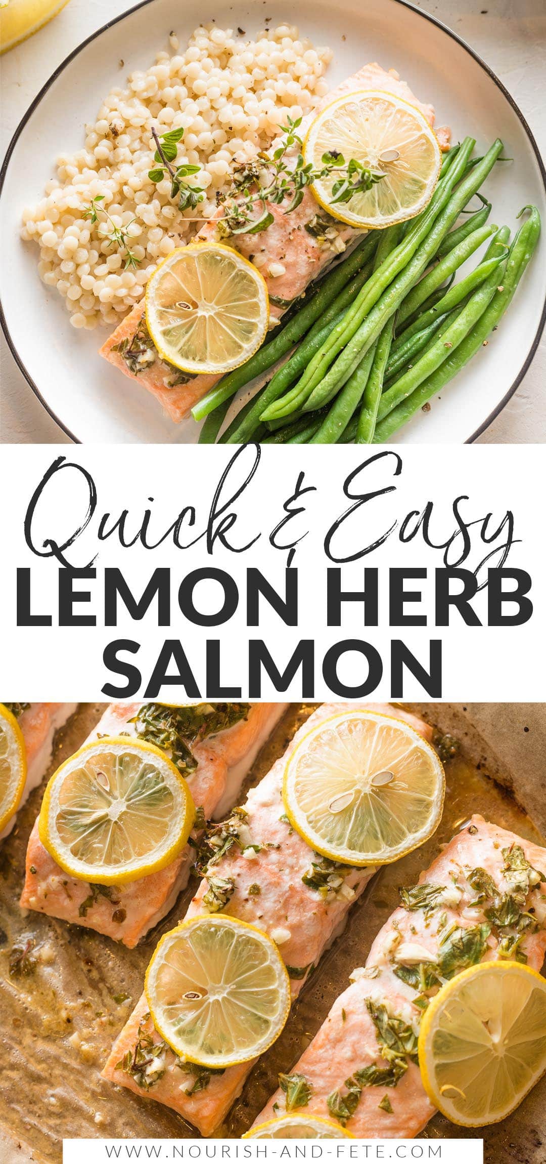 Baked Lemon Herb Salmon 20 Minute Meal Nourish And Fete 0413