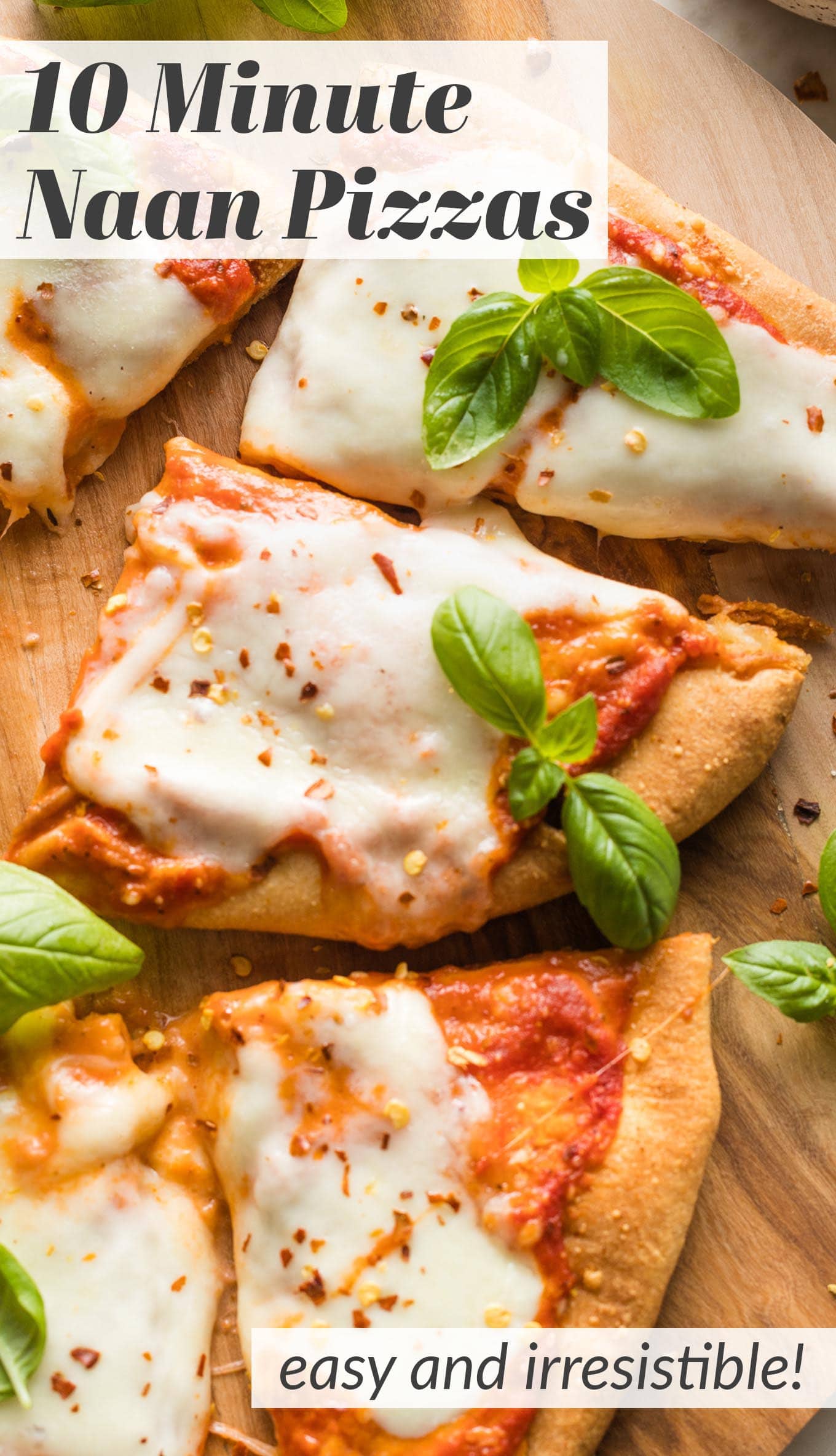 Garlicky Naan Pizza - Nourish and Fete