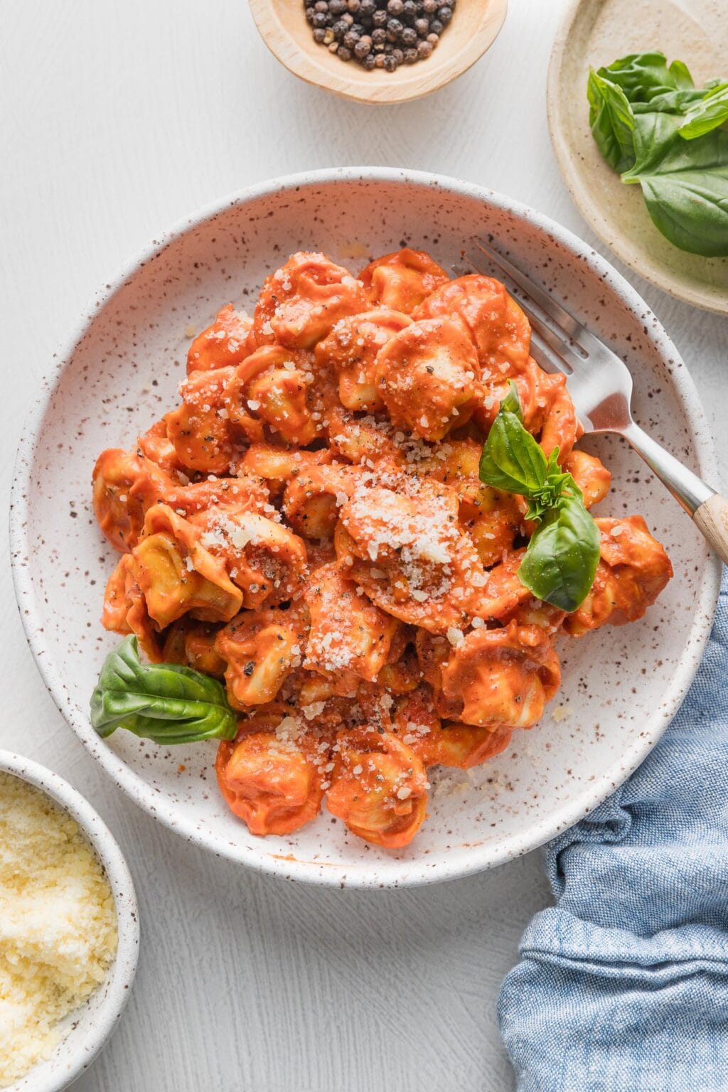 Tortellini with Creamy Tomato Sauce (One Pan, 15 Minutes) - Nourish and ...