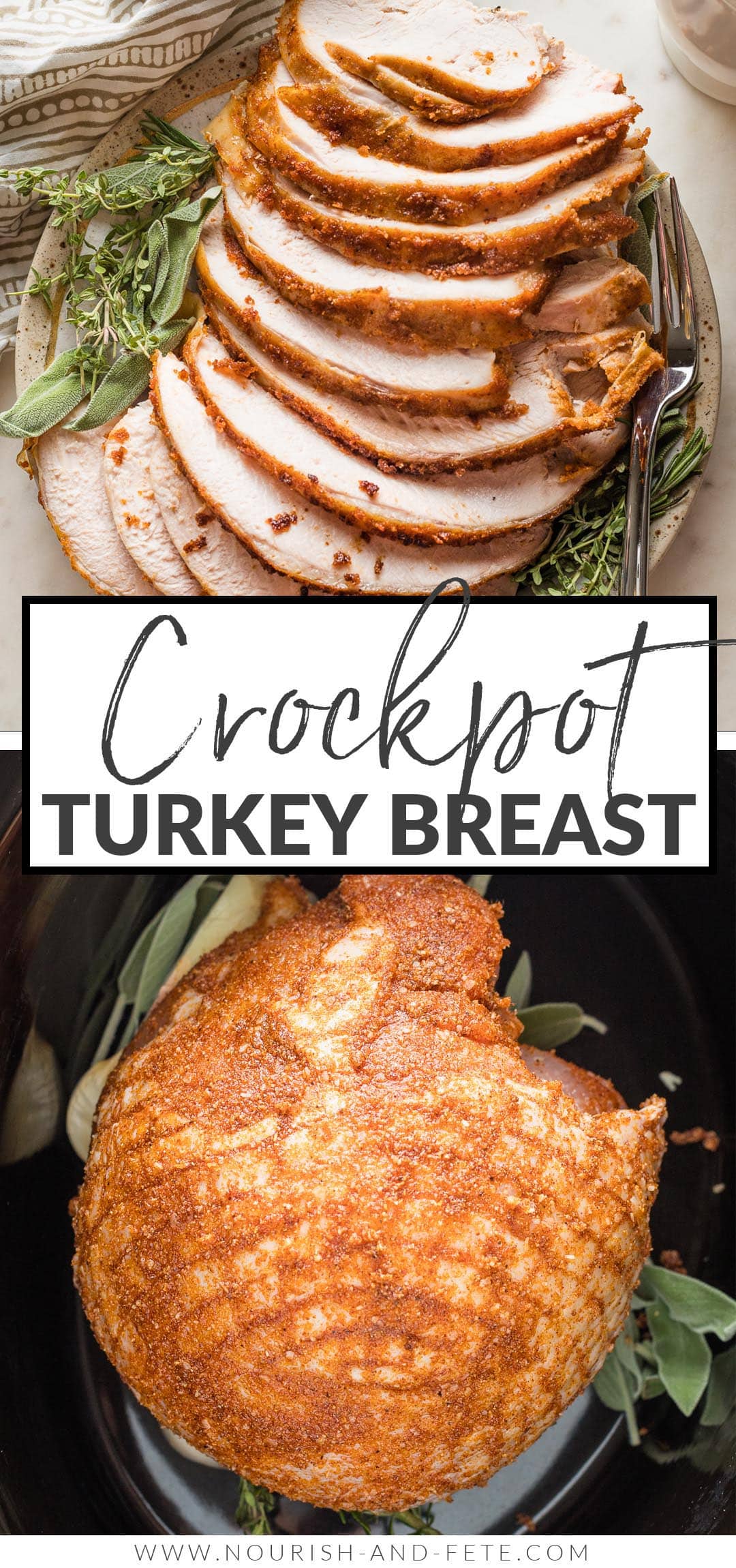 Juicy Crockpot Turkey Breast - Nourish and Fete