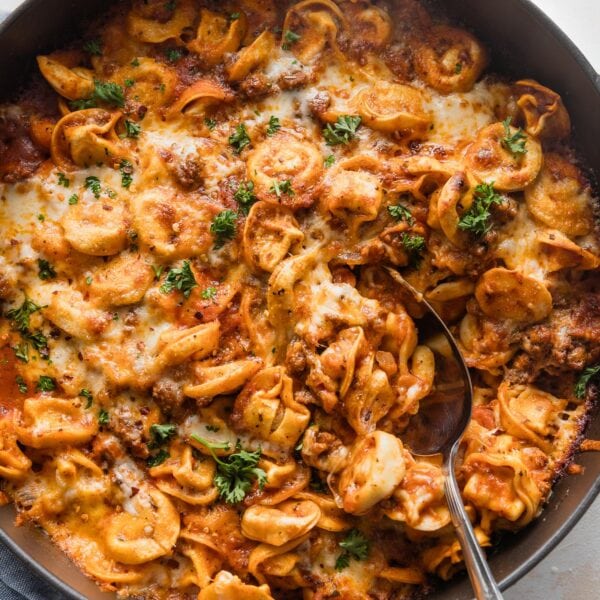 Baked Tortellini With Meat Sauce Minutes Prep Nourish And Fete